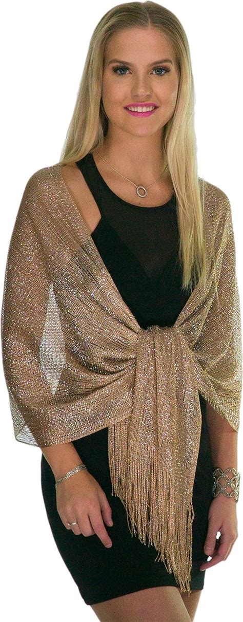 Shawls And Wraps For Evening Dresses Metallic Glitter Shawls For Women