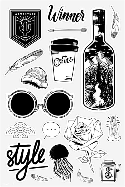 Stickers Cool Tumblr Stickers Printable Stickers Coffee Art Drawing