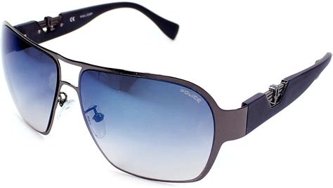 Police Sunglasses S8753 Hero 3 568x Metal Acetate Plastic Gun Dark Blue Gradient Grey Mirror