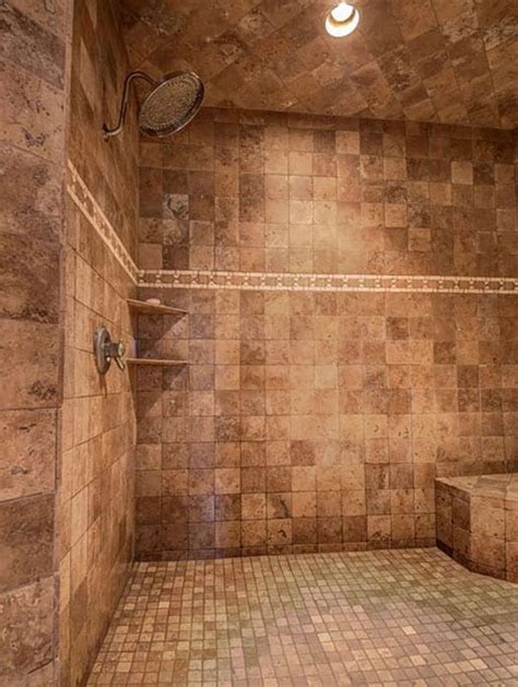 Travertine Shower Ideas Bathroom Designs Designing Idea