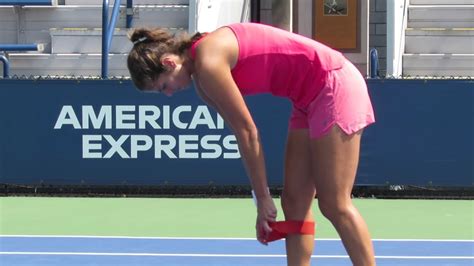 Julia Goerges Practicetraining At The 2018 Us Open Tournament Youtube