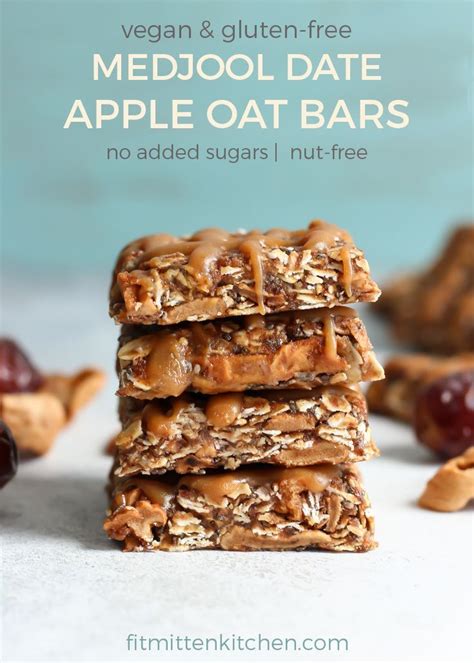 Yummy healthy apple oat bars. Vegan Medjool Date Apple Oat Bars gluten-free | Recipe ...