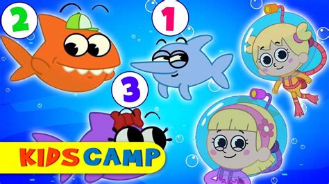 Kidscamp Numbers With Baby Sharks Ten Little Cute Sharks Learn To