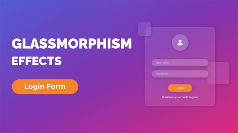 Login Form With Glassmorphism Effects Using HTML And CSS