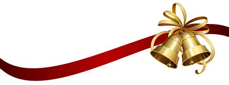 Christmas Ribbon And Bells Transparent Png Stickpng