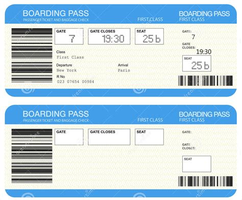 Free Printable Plane Ticket Template
