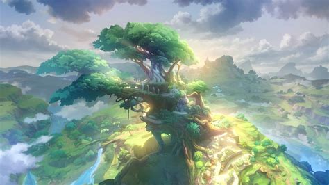 Wallpaper Genshin Impact Sumeru Anime Games Nature Trees