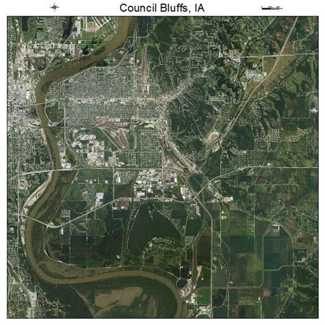 Aerial Photography Map Of Council Bluffs Ia Iowa
