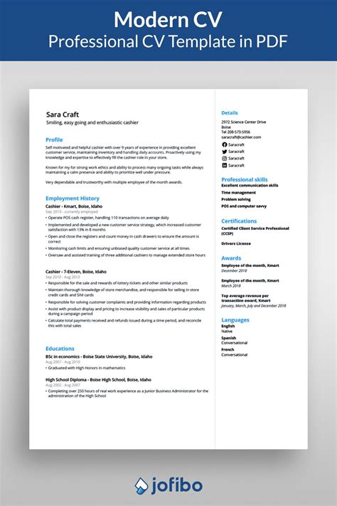 25 Modern Resume Examples Pdf For Your Needs