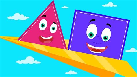 Five Little Shapes Learn Shapes And Educational Video For Kids Youtube