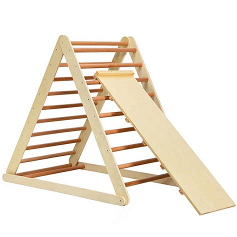 Costway Foldable Wooden Climbing Triangle For Toddler Baby Ty327400na