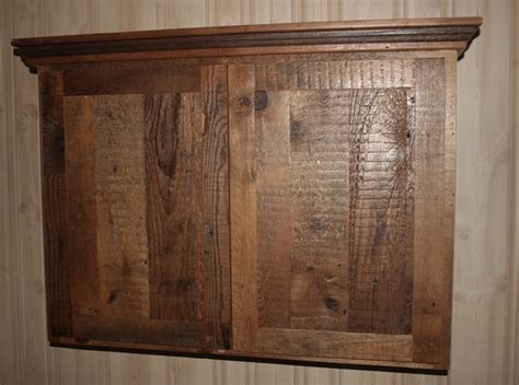 Amish barnwood glass front kitchen cabinet. Reclaimed Barnwood Kitchen Cabinets — Barn Wood Furniture ...