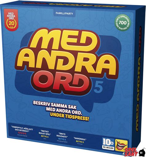 Med Andre Ord Femte Udgave Med 700 Nye Ord Brætspil Brætspil