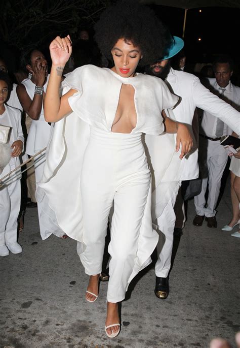 [pic] solange knowles nipples suffers wardrobe malfunction on wedding day hollywood life