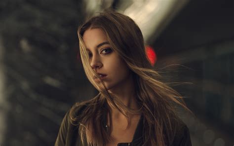 Russian Women Jacket Portrait Looking At Viewer Hair In Face