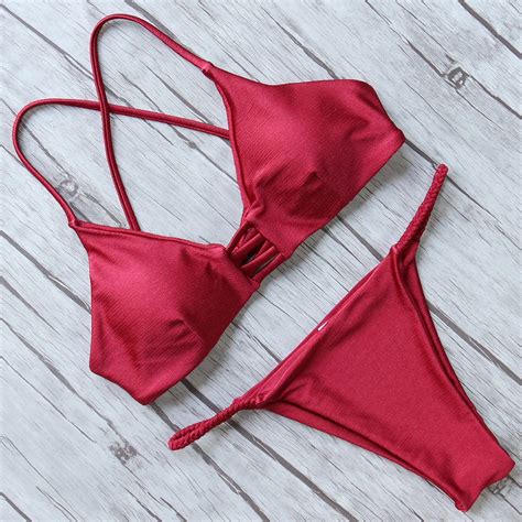 Buy 2018 New Sexy Bikinis Women Swimsuit Push Up Bikini Set Bathing Suits