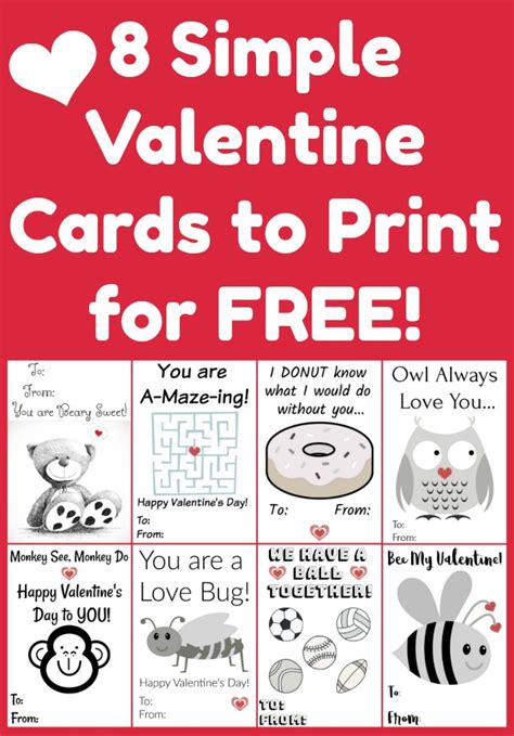 8 Free Simple Print And Color Valentine Cards Laptrinhx News