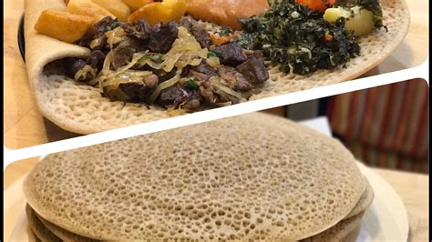 Ethiopian food is probably best known for the spongy sourdough flatbread called injera, which serves as the spoon for lentil, bean, meat, and vegetable sauces piled on top. Authentic Ethiopian Injera | Cooking With Mali - YouTube