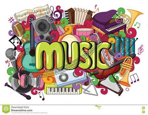 Doodle On Music Concept Stock Vector Illustration Of