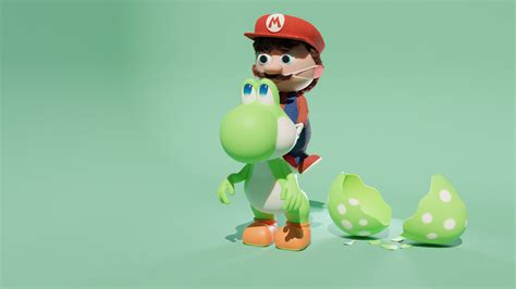 Artstation Marios First Time On Yoshi
