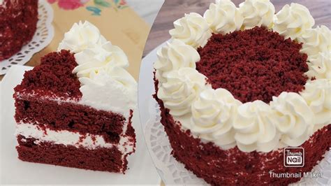 Moist Red Velvet Cake With Whipped Cream Cheese Frosting Youtube