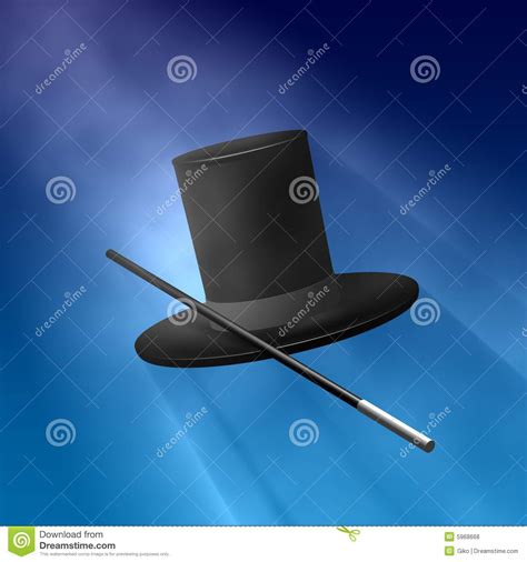 Magic Hat With Wand Stock Illustration Illustration Of