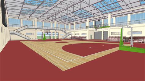 学校ジム Basketball Multi Purpose Gym Building Extreme High Detail Ver
