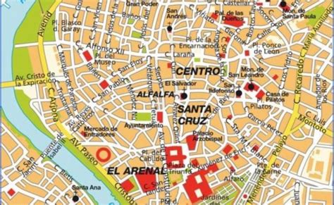 Seville Attractions Map Pdf Free Printable Tourist Map Seville Otosection