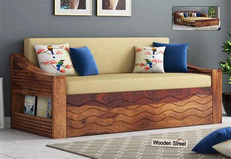 Danish teak wood sofa set. Buy Thar Sofa Cum Bed (King Size, Teak Finish) Online in ...