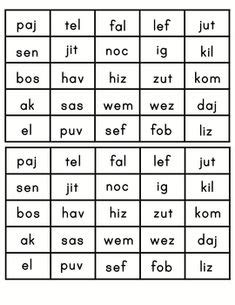 Subscribe to home spelling words! free! Nonsense Word Fluency Freebie (NSF) DIBELS Practice ...