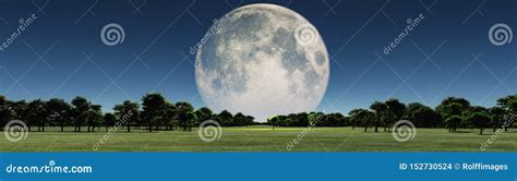 Giant Moon Stock Illustration Illustration Of Atmosphere 152730524