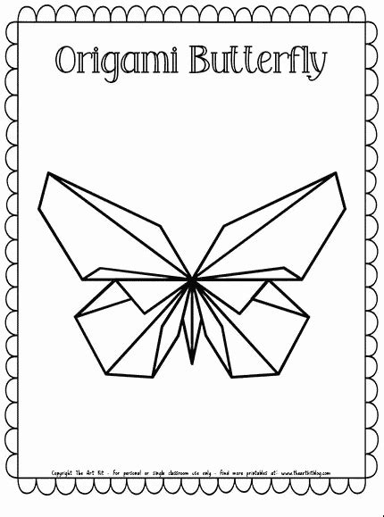 Butterfly Origami Coloring Page Free Homeschool Deals