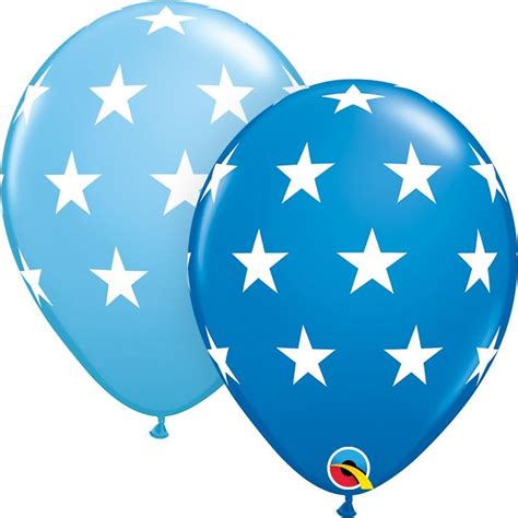 Blue Big Stars 11 Qualatex Latex Party Balloons Buy Online