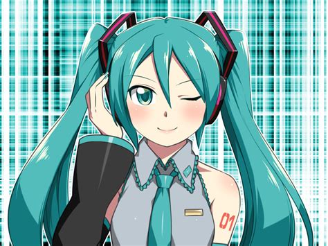 Safebooru 1girl Aqua Eyes Aqua Hair Caffein Detached Sleeves Hatsune