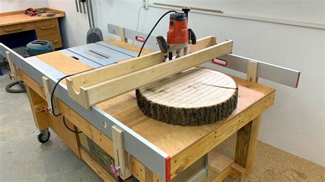 I used a 1 1/4″ mortising bit, but i could have used a surfacing bit just as easily. Adjustable Router Sled Homemade - YouTube