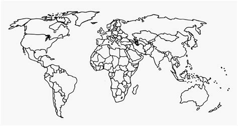 Blank World Map Without Borders
