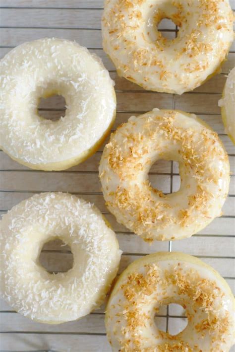 They come out crispy on the outside and fluffy in the middle. Baked Coconut Donuts - Mildly Meandering