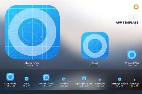 Ios App Icon Template Ux Ui App Icon Templet Creativemarket Ui