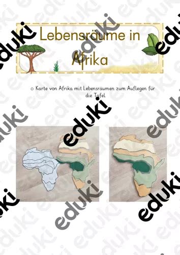 Lebensräume In Afrika Tafelmaterial Karte Unterrichtsmaterial In Den