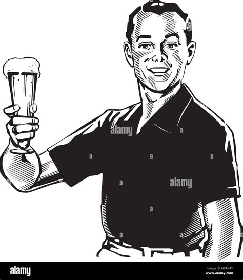 Man Drinking Beer Clipart