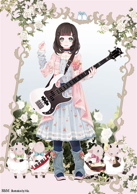 Anime Art Girl Guitar Cute Nature Roses Birds Lambs Jokes Funny Pictures And Best Jokes Comics