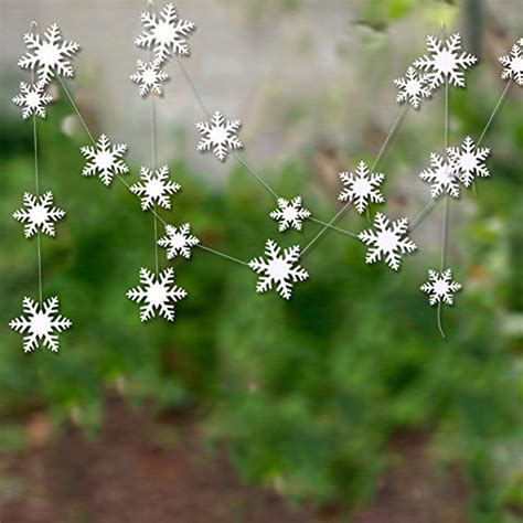 24pcs2 Packs Christmas Party Decorations 3d White Snowflake Hanging