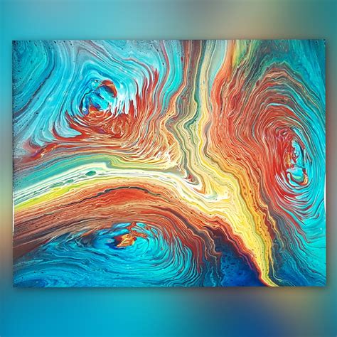 Triple Paint Kiss Easy Acrylic Pouring Technique With Beautiful