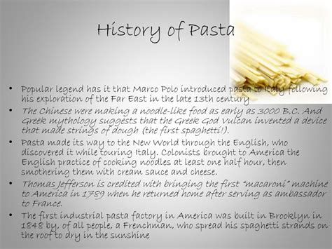 Ppt Pasta Powerpoint Presentation Free Download Id2387914