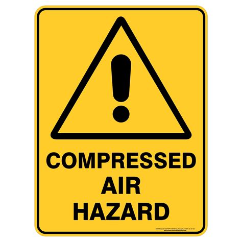 COMPRESSED AIR HAZARD | Buy Now | Discount Safety Signs Australia