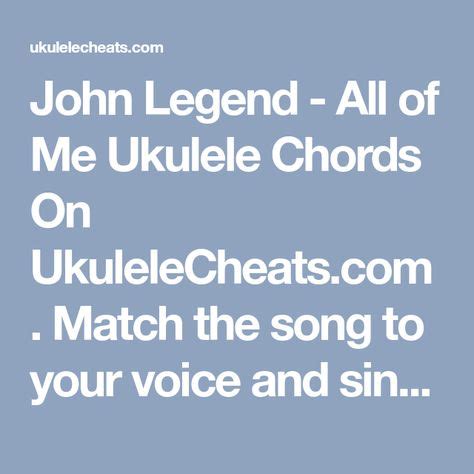 Ukulele Chords All Of Me John Legend Hot Sex Picture