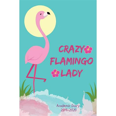 Crazy Flamingo Lady Academic Diary 2019 2020 Flamingo Monthly Week To View Academic Planner Mid
