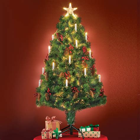 48 Inch Fiber Optic Candle Christmas Tree Collections Etc