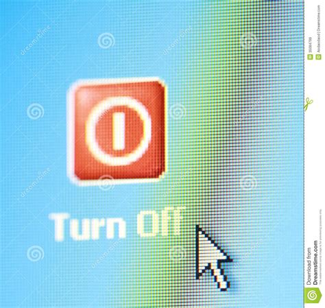 Swipe up on screen and open control center. Turn Off Button On Monitor Royalty Free Stock Images ...