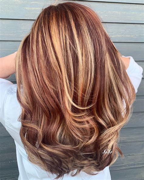 red brown and blonde hair color ideas